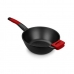 Frigideira Wok BRA A412028 Vermelho/Preto Ø 28 cm Aço inoxidável (1 Unidade) (Ø 28 cm)