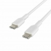 Kabel USB-C na USB-C Belkin CAB003BT2MWH Biały 2 m