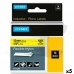 Cinta laminada para máquinas rotuladoras Rhino Dymo ID1-12 Amarelo Preto 12 x 3,5 mm Autoadesivas (5 Unidades)