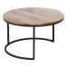 Set of 3 tables Black Natural 79 x 79 x 48 cm