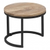 Set of 3 tables Black Natural 79 x 79 x 48 cm