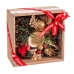 Kerstkaarshouder Multicolour Gouden Metaal Plastic 15 x 15 x 10 cm