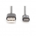 Kabel USB A na USB-C Digitus by Assmann AK-300148-040-S Černý