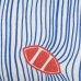 Kussen Polyester Blauw Wit Rood 50 x 30 cm