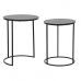 Set of 2 tables DKD Home Decor Black Metal Aluminium 46 x 46 x 58 cm