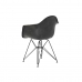 Chaise à Accoudoirs DKD Home Decor Gris foncé Métal 64 x 59 x 84 cm