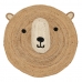 Dywan Niedźwiedź Beżowy Naturalny 100 % Juta 100 x 100 cm