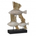 Figura Decorativa Branco Castanho Natural Peixes 30 x 10 x 40 cm