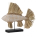 Dekorativ figur Hvid Brun Natur Fisk 70 x 12 x 53 cm