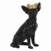 Deko-Figur Schwarz Gold Hund 17 x 11,7 x 25,5 cm