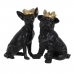 Statua Decorativa Nero Dorato Cane 17 x 11,7 x 25,5 cm