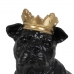 Deko-Figur Schwarz Gold Hund 15,5 x 18,4 x 25,5 cm