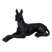 Dekorativ figur Sort Hund 37,5 x 13,5 x 22 cm