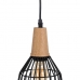 Stropna svjetiljka Crna Prirodno Drvo Željezo 220-240 V 20 x 19,5 cm