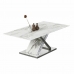 Table de Salle à Manger DKD Home Decor Verre Argenté Gris Acier Blanc 180 x 90 x 78 cm