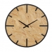 Orologio da Parete Nero Naturale PVC Ferro Legno MDF 60 x 4,5 x 60 cm