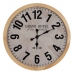 Orologio da Parete Bianco Naturale Legno Cristallo 76 x 76 x 6 cm