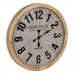 Ρολόι Τοίχου Λευκό Φυσικό Ξύλο Κρυστάλλινο 76 x 76 x 6 cm