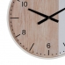 Zegar Ścienny Biały Naturalny Drewno 60 x 60 x 5,5 cm