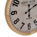 Ρολόι Τοίχου Λευκό Φυσικό Ξύλο Κρυστάλλινο 76 x 76 x 6 cm