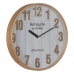 Reloj de Pared Blanco Natural Madera Cristal 32 x 32 x 4,5 cm