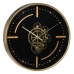 Orologio da Parete Nero Dorato Ferro 46 x 7 x 46 cm