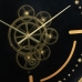 Nástěnné hodiny Černý Zlatá Železo 46 x 7 x 46 cm