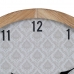 Ρολόι Τοίχου Λευκό Φυσικό Ξύλο Κρυστάλλινο 60 x 60 x 6,5 cm