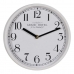 Wall Clock White Wood Crystal 22 x 22 x 4,5 cm