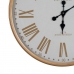 Horloge Murale Blanc Naturel Fer 60 x 60 x 6 cm