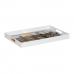 Snackdienblad Wit Zwart Gouden PVC Kristal Abstract 45 x 31 x 4,2 cm (2 Stuks)