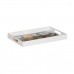 Snackdienblad Wit Zwart Gouden PVC Kristal Abstract 45 x 31 x 4,2 cm (2 Stuks)