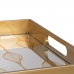 Snackdienblad Gouden PVC Kristal 45 x 31 x 4,2 cm (2 Stuks)