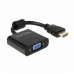 Adapter iz HDMI v VGA DELOCK 65512 Črna