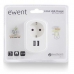 Prise Murale avec 2 Ports USB Ewent EW1211 3,1 A