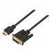 HDMI–DVI Kábel NANOCABLE 10.15.0502 1,8 m Apa - Apa Csatlakozó