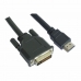 HDMI–DVI Kábel NANOCABLE 10.15.0502 1,8 m Apa - Apa Csatlakozó