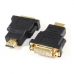 HDMI til DVI-adapter GEMBIRD A-HDMI-DVI-3 Svart