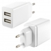 Carregador de Parede KSIX 2 USB 2.4A Branco