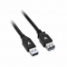 USB-kabel V7 V7U3.0EXT-2M-BLK-1E  USB A Zwart