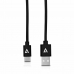 USB A - USB C kaapeli V7 V7U2AC-2M-BLK-1E     Musta