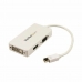 Adaptador Mini DisplayPort para VGA/DVI/HDMI Startech MDP2VGDVHDW Branco Preto