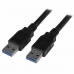 USB-kabel 3.0 Startech USB3SAA3MBK 3 m Sort