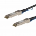 Червен SFP + кабел Startech QSFPH40GCU1M 1 m Черен