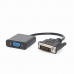 Adaptador DVI a VGA GEMBIRD A-DVID-VGAF-01 Negro