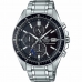 Miesten rannekellot Casio EFS-S510D-1AVUEF Musta Hopeinen