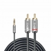 Kabel Audio Jack (3,5 mm) naar 2 RCA LINDY 35333