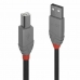 Kabel USB A na USB B LINDY 36674 3 m Šedý