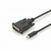 Cablu USB-C Digitus AK-300332-020-S Negru 2 m