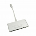 USB Hub C CoolBox COO-HUC3U3PD Aluminium Hvid